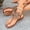 Brown, variant on Women's Cute Flat Sandals Bow Detail Thong Style Elastic Ankle Strap Casual Summer Open Toe Breathable White 38