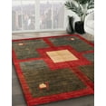 thumbnail image 2 of Ahgly Company Indoor Round Abstract Red Abstract Area Rugs, 7' Round, 2 of 6