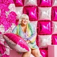 thumbnail image 4 of LQQBOX Hot Magenta Pink Square Foil Balloons Wall Backdrop Double Sided Balloon For Anniversary Bachelorette Birthday Engagement Bridal Baby Shower Party Decorations, 4 of 7