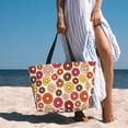 thumbnail image 6 of Pofeuu Donut Print Beach Bag,Waterproof Sandproof Beach Tote Bag, Large Capacity Foldable Beach Bags for Women, 6 of 7