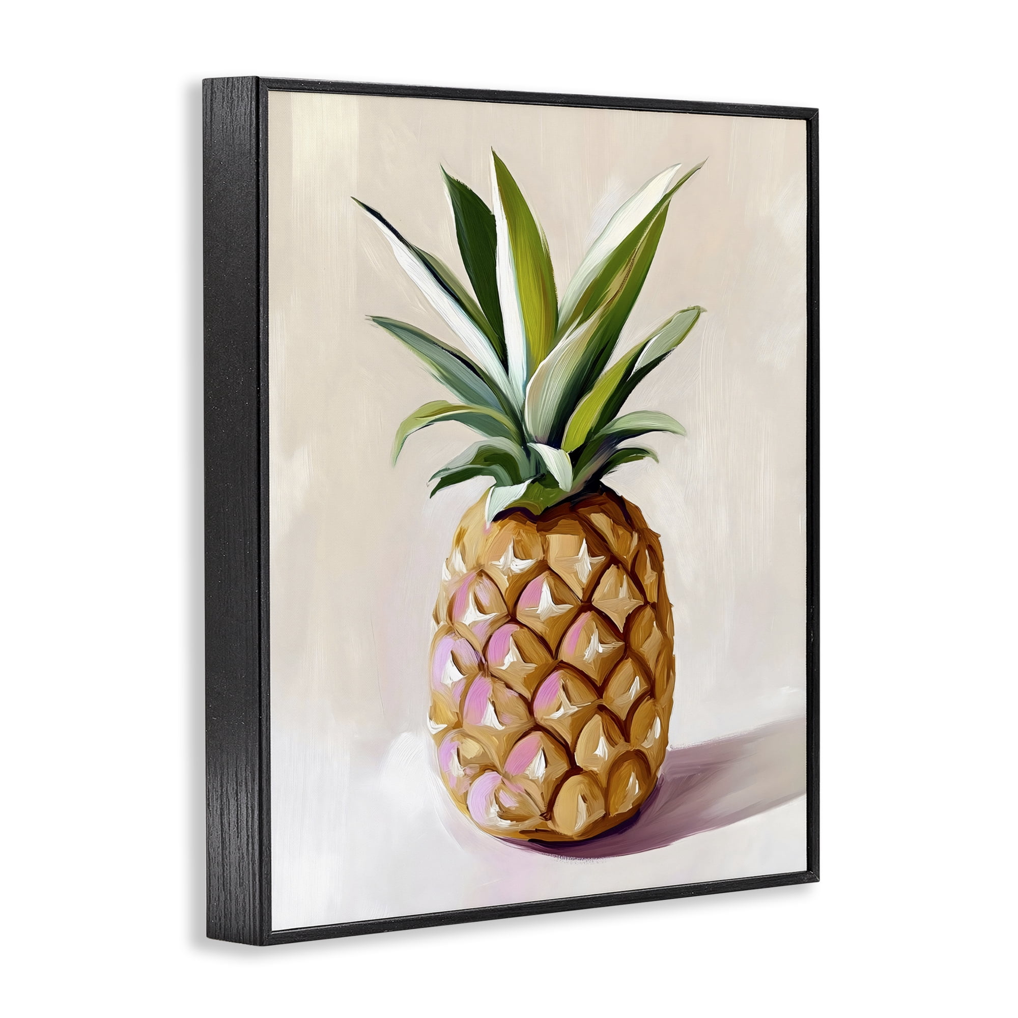 Stupell Industries Pastel Pineapple Tropical Fruit Black Framed Giclee Art, design by The Prints Vibe