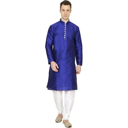 

Royal Kurta Mens Silk Blend Kurta Pyjama Set (36 Royal Blue)