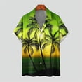 thumbnail image 3 of Nuevas camisas hawaianas para hombre, estilo tropical, estampado de flores, camisas Aloha de manga corta, estilo cubano, camisas informales de verano para vacaciones de gran tamaño, 3 of 5