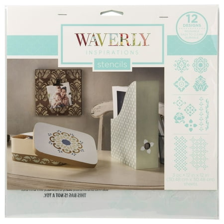 Waverly Inspirations Art Stencils 12"x12" Plastic Medallions - 3 Piece, Adult Use