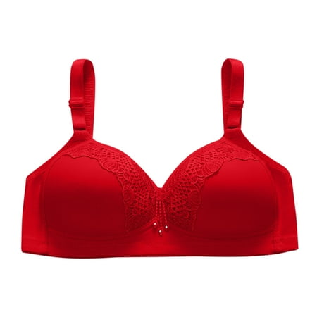 

solacol Ladies Underwear Cotton Ladies Fashion Comfortable Breathable Gathers No Rims Bra Woman Cotton Thin Underwear