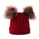 thumbnail image 1 of Gorro de punto de doble ovillo para bebé, gorro cálido para niños en otoño e invierno, 1 of 5