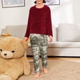 thumbnail image 6 of Wukai Vineyard Landscape Print Teenagers' Pajama Pant Sleep Pajama Lounge Pant PJ Bottoms with Pockets and Button Fly(Available in Big & Tall)-Large, 6 of 6