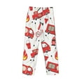 thumbnail image 3 of Lsque Fire Truck Print Men's Pajama Pants, Lounge Pant - Comfortable Home Wear,Elastic Waistband, Stylish Design-Large, 3 of 9