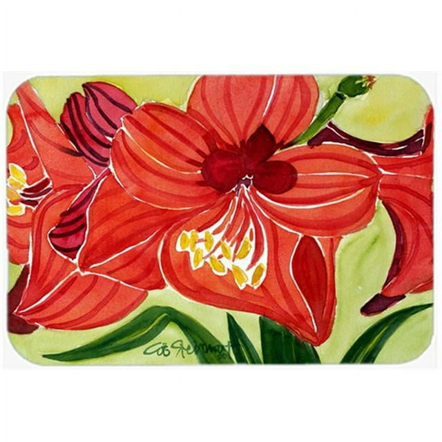 Carolines Treasures 6055LCB Flower - Amaryllis Glass Cutting Board - Large