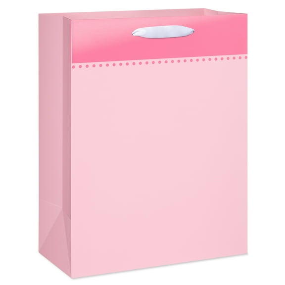American Greetings All Occasion 12.75" Large Light Solid Pink Gift Bag (1-Count)