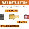 thumbnail image 4 of Sungator Pex Fittings 1/2 Inch 10-Pack 1/2"" Pex Male Adapter 1/2"" Npt To 1/2"" Pex No Lead Brass 1/2 Inch Pex Fittings For Pex Pipe Nsf Upc Certified, 4 of 4
