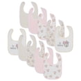 thumbnail image 1 of Baberos para bebés Disney Minnie Mouse, paquete de 10 unidades, algodón suave, absorbente, 1 of 6