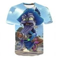 thumbnail image 1 of Summer New Plant Zombie War 3d Cartoon T-shirt, 1 of 4