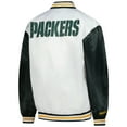 thumbnail image 3 of Women's Mitchell & Ness White Green Bay Packers Plus Size Full-Snap Satin Jacket, 3 of 5