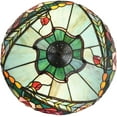 thumbnail image 5 of Bieye L10738 Rose Flower Tiffany Style Stained Glass Table Lamp with 16-inch Wide Lampshade Lighted Base, 24-inch Tall, 5 of 5