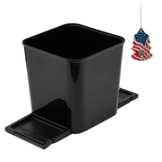 Haussimple Car Trash Can Auto Garbage Bin with Stability Wings Clip Black