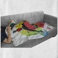 thumbnail image 6 of Retro Soft Flannel Fleece Throw Blanket, Woman on a Pink Motorcycle Trend Vogue Fashion in Paris Eiffel Tower Art Print, Cozy Plush for Indoor and Outdoor Use, 60" x 80", Orange and Red, by Ambesonne, 6 of 6