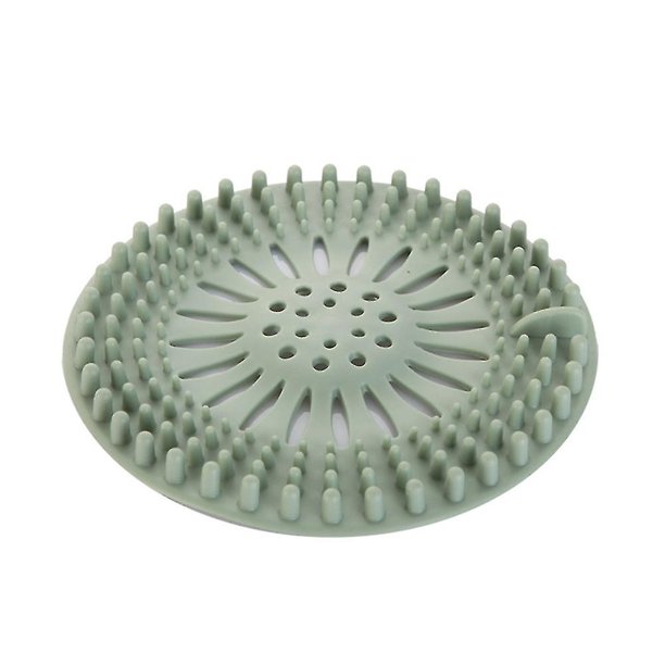Tapón de silicona para el cabello, filtro para el cabello, duradero, para baño, 5 unidades, verde