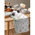 thumbnail image 3 of Table Runner 36 Inch Long - Retro Garden Flowers PlantsDecorative Table Scarf,Farmhouse Watercolor FloralDining Table Runners for Wedding Party Kitchen Dining Tables, 3 of 7