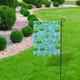 thumbnail image 5 of SKYSONIC Garden Flag Green Frogs Dragonflies Lotus Double-Sided Printed Garden House Sports Flag 12x18in Polyester Decorative Flags for Courtyard Garden Flowerpot, 5 of 7
