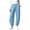 Blue, variant on Chiccall Womens Fleece Lined Barrel Jogger Sweatpants High Elastic Drawstring Pants with Side Pockets Solid Athleisure Trousers