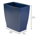 thumbnail image 2 of iDesign Plastic Bathroom Vanity Trash Can, 2.5 Gallon/9.5L. Modern Garbage Can for Bedroom, Office, 4-Pack, Navy, 2 of 5
