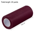 thumbnail image 2 of Uxcell Tulle Rolls Fabric Spools 6" 25 Yards Dark Red for Decoration Wrapping Wedding DIY Crafts, 2 of 5