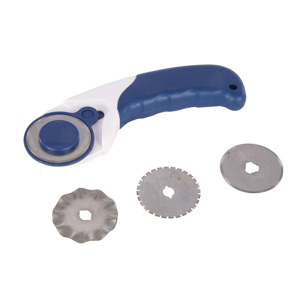 Sewing And Craft Rotary Cutter Silverline 3-in-1 Rotary Cutter – 45mm ...