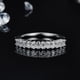 thumbnail image 5 of Anillo de diamantes en hilera de moissanita para mujer, chapado en plata 925, oro de 18 quilates, anillo sencillo personalizado, 5 of 6