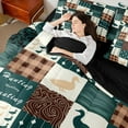thumbnail image 5 of Manfei Jungle Wildlife Duck Twin Bedding Sets 7-Piece, Western Rustic Hunting Bedding Comforter Set, Vintage Tribal Patchwork Reversible Sheet Sets, Luxury Bedroom Decor, 5 of 8