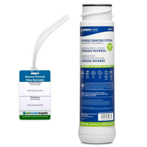 Soft Water Supply - 7287514 Reverse Osmosis Membrane Filter with RO Filter Change Reminder Tag - Fits NSRO42C4 - 1 Count