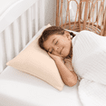 thumbnail image 3 of Comfy Cubs Toddler Pillow with Cotton Pillowcase, 13" x 18" - Microfiber Fill, Cream (2 Pack), 3 of 7