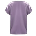 thumbnail image 5 of Elegant Casual Satin Short Sleeve T Shirt Blouse Top For Everyday Comfort And Stylish Outfits With A Soft Shimmering Fabric Feel,PP1,S, 5 of 5