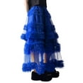thumbnail image 3 of Sngxgn Women's High Waist Ruched Bodycon Midi Skirt(Blue,One Size), 3 of 7