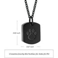 thumbnail image 2 of Cremation Jewelry Dog Ashes Necklace for Women Men Pet Dog/Cat Urns for Ashes Cremation Jewelry Memorial Locket Gifts for Human, 2 of 7