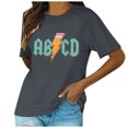 thumbnail image 1 of WEAIXIMIUNG T-Shirt Décontracté pour Femmes à Manches Courtes et Col Rond avec Imprimé de Lettres pour la Saint-Valentin, 1 of 4
