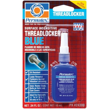 - Permatex® 24300 Surface Insensitive Threadlocker Blue 0.34 fl. oz. Carded Pack