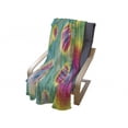 thumbnail image 4 of Psychedelic Soft Flannel Fleece Blanket, Outer Space Theme Retro Dreamy Image Hippie Style Reflection in Water Print, Cozy Plush for Indoor and Outdoor Use, 50" x 60", Green Yellow, by Ambesonne, 4 of 6