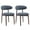 Blue, variant on Upholstered Dining Chairs (Set of 2) — Modern Wooden Side Chairs with Foot Pegs for Kitchen & Dining, Beige