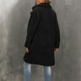 thumbnail image 6 of Jsaierl Women's Faux Fur Coat Teddy Fuzzy Fleece Open Front Cardigan Elegant Lapel Collar Long Sleeve Longline Loose Overcoat, 6 of 9