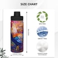 thumbnail image 3 of Picia Rooster Oil Painting Pattern Water Bottle 18 oz Stainless Steel Insulated Bottles With Handle Leak Proof Gym Sport Water Jug BPA-free insulated kettle For Men Women Adults, 3 of 7