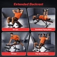 thumbnail image 4 of MERACH Adjustable Weight Bench Hold up to 990 lbs, Foldable Exercise Bench for Home Gym Fitness Strength Training, Black&Red, 4 of 10