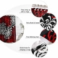 thumbnail image 6 of Red White Waterproof Fabric Shower Curtain,Abstract Black Chrysanthemum Flower Floral Waterproof Fabric Shower Curtain for Bathroom Curtains Bathtubs Shower Curtains with 12 Hooks Extra Long 72x96, 6 of 8