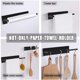 thumbnail image 2 of Soporte para debajo del gabinete, soporte para toallas de papel, soporte de pared para rollos de cocina, toallero de baño, toallero autoadhesivo (negro mate/blanco), 2 of 8