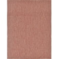 thumbnail image 2 of Unique Loom Collection Casual Transitionnel Solide Tapis d'Intérieur / Extérieur Flatweave, 9 Pieds x 12 Pieds, Rouille Rouge / Terre Cuite, 2 of 2