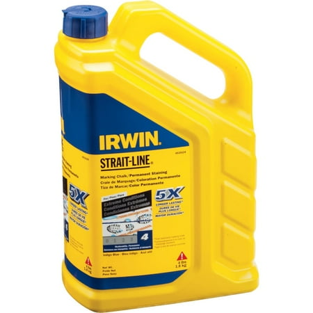 

Irwin STRAIT-LINE 4 Lb. Indigo Blue Permanent Staining 5X Chalk Line Chalk