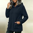 thumbnail image 5 of Miqool Womens Fleece Lined Hoodies Fall Winter Long Sleeve Pullover Tops Loose Fit Hooded Sweatshirt with Front Pockets, 5 of 8