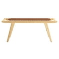 thumbnail image 4 of Modway Saoirse 47" Faux Leather Wood Bench in Natural Brown, 4 of 8