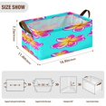 thumbnail image 3 of Vibrant Flowers Pattern Design Open Home Storage Bins Foldable Metal Frame Shelf Baskets 16.9x11.4x7.7in Water-Resistant, 3 of 8