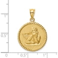 thumbnail image 4 of 14K Yellow Gold Brushed Angel Pendant Made In United States d4547, 4 of 5